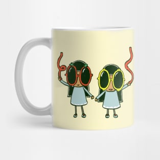 sarah and duck ribbon sister / children cartoon Mug